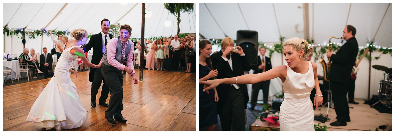 A man crashing the first dance.