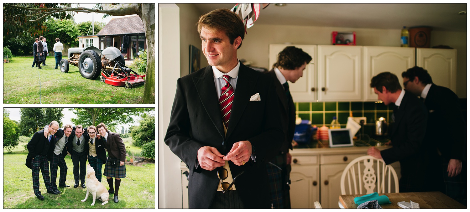 Oliver Baker, godparent to Prince George, in a kitchen on the morning of his brother's wedding in Essex.