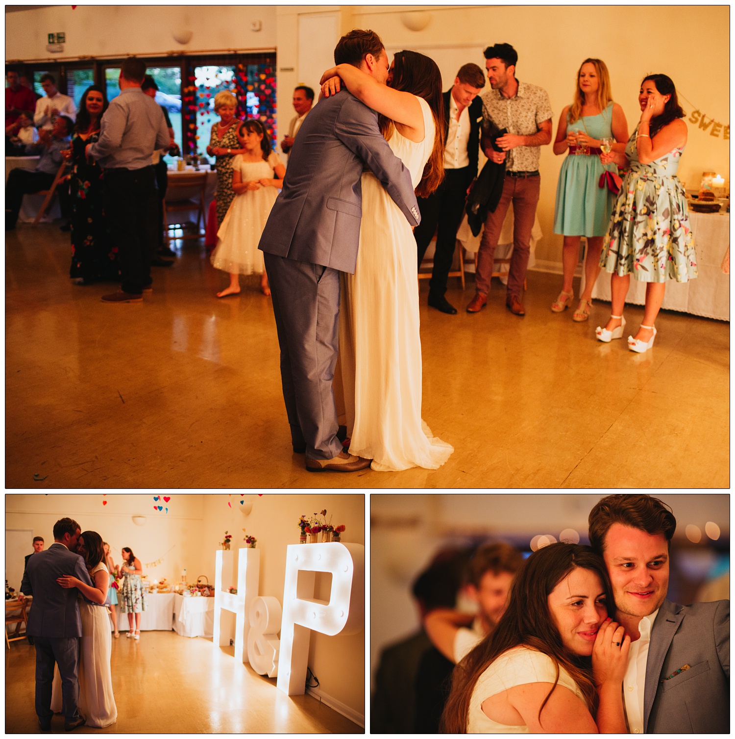 First dance at a wedding reception in a Sussex village hall.