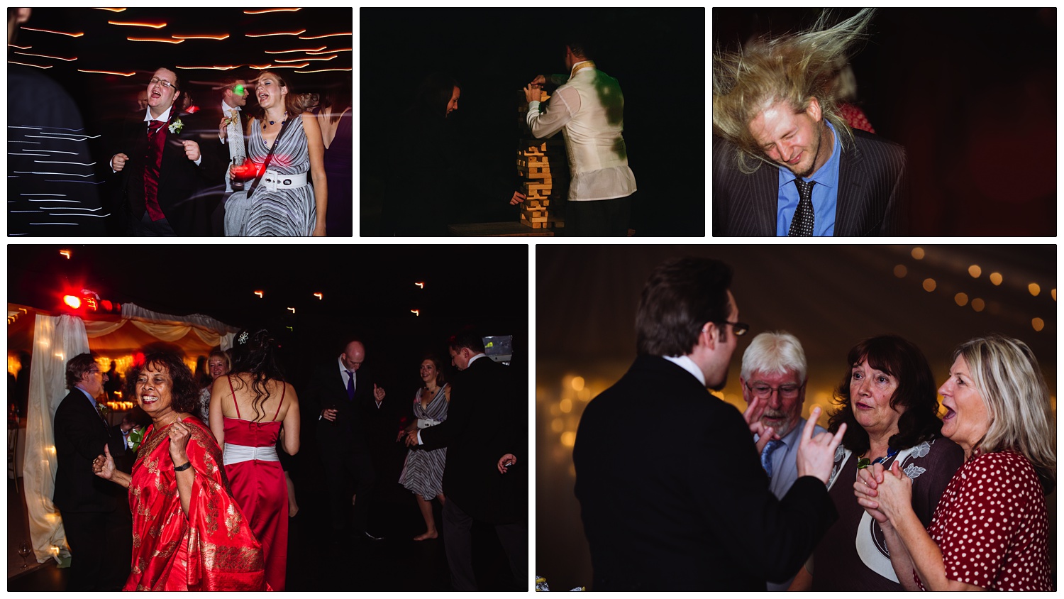 People dancing at a wedding reception.