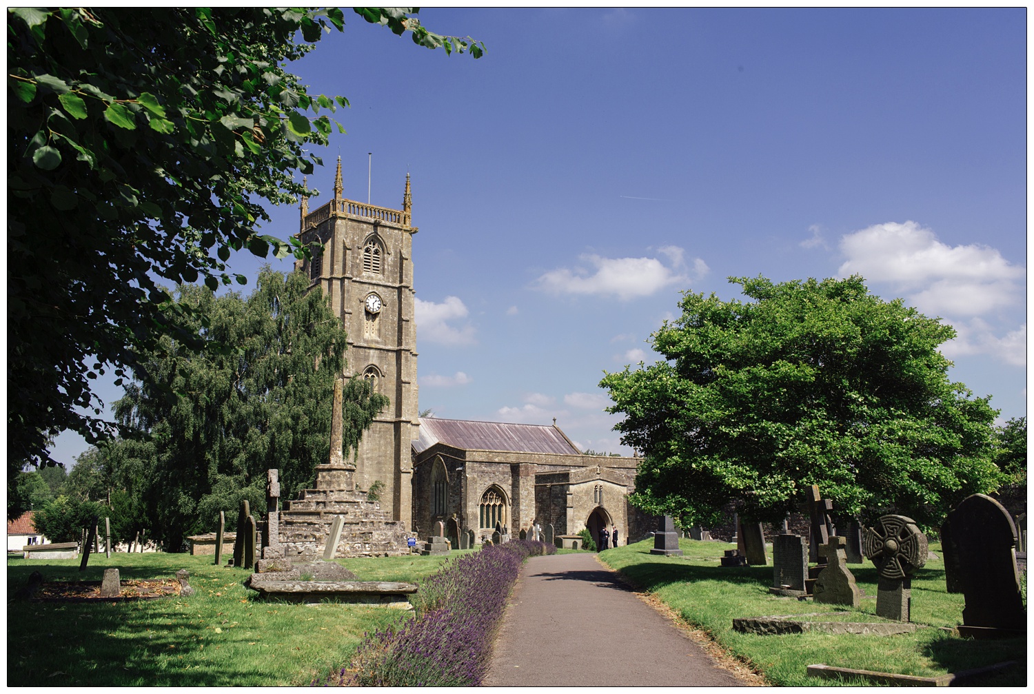 St Andrew's Church, Chew Magna on a sunny day.