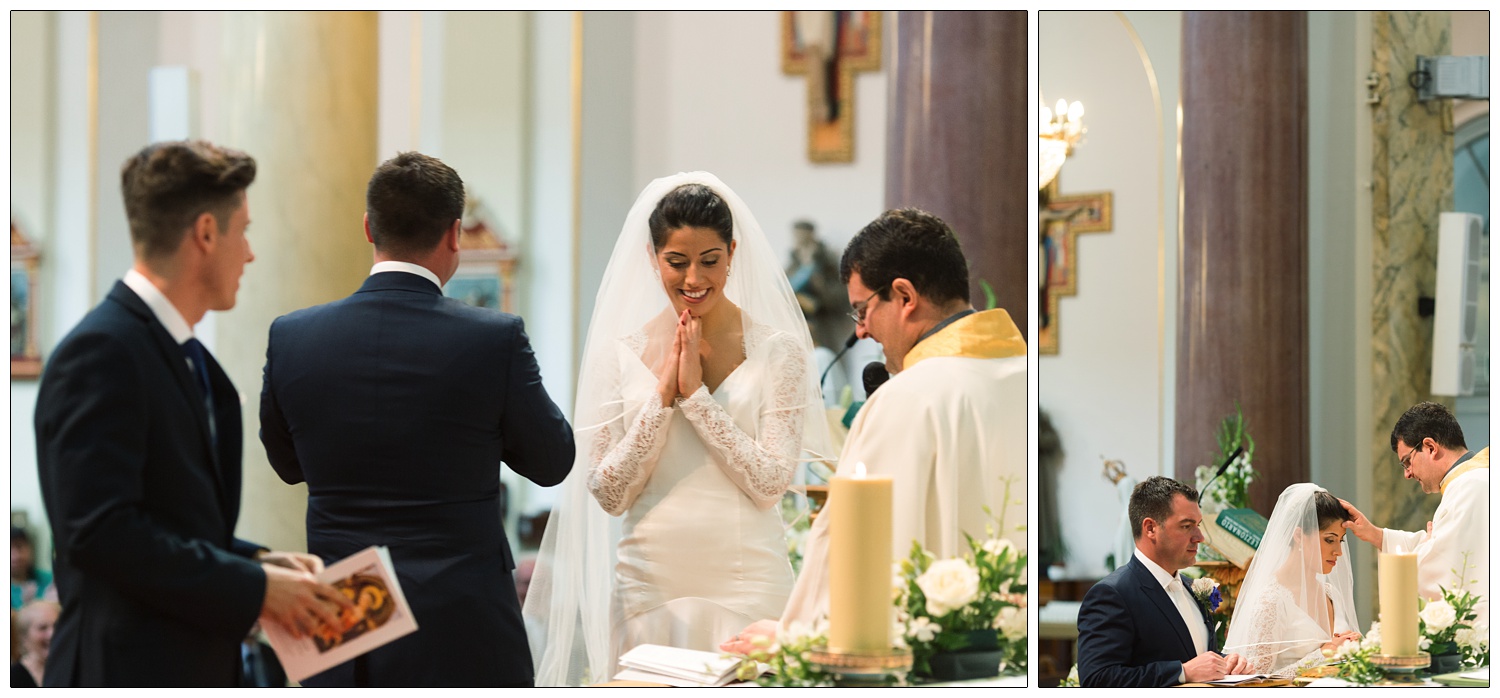 Moments from a wedding ceremony.