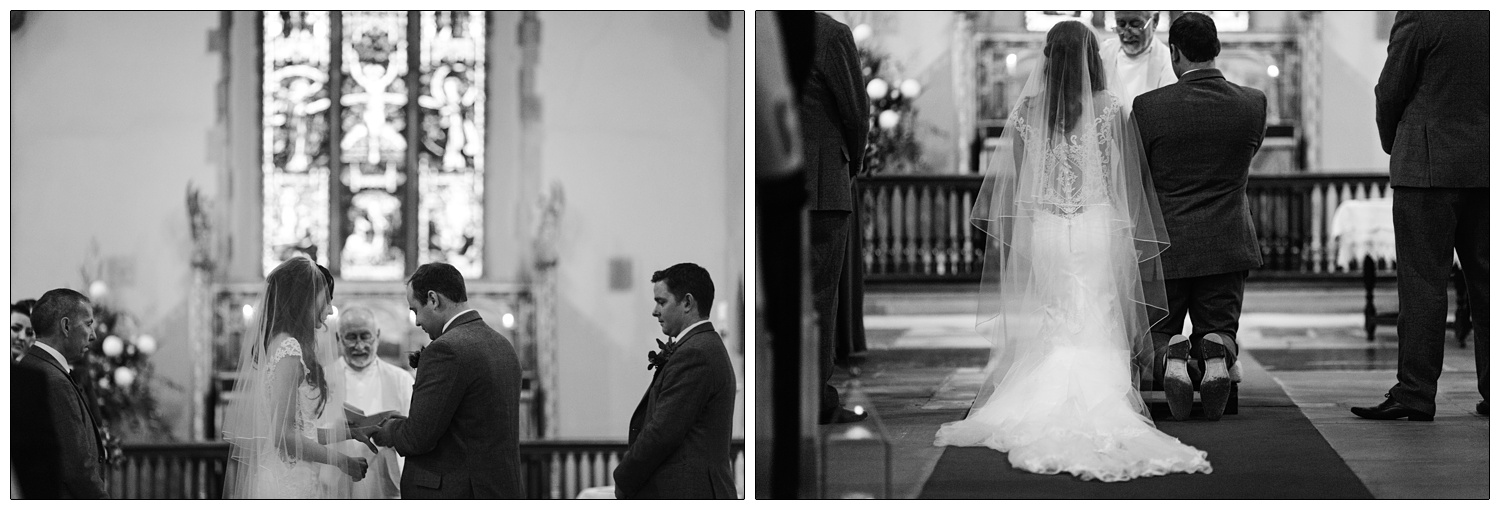 Exchanging rings in the All Saints Church in Purleigh.