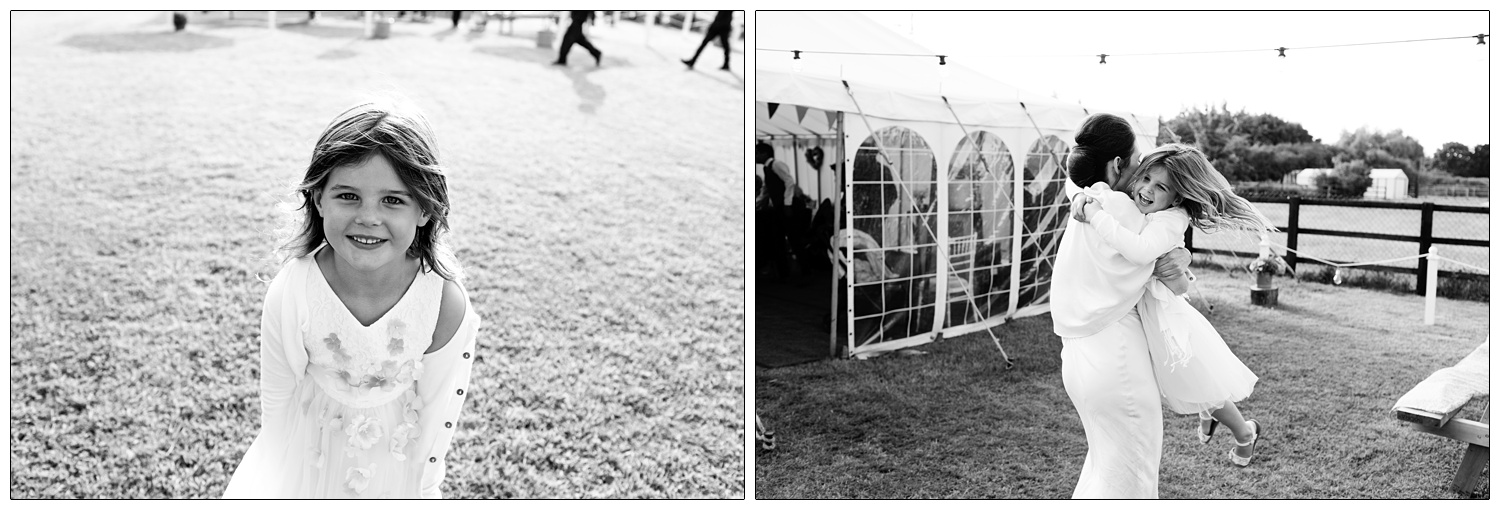 black and white photographs of flower girl being spun around