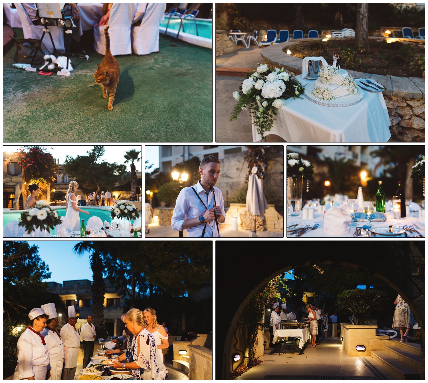 pictures from the wedding breakfast at The Cornucopia Hotel