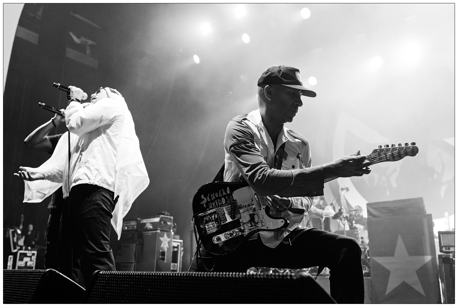 Tom Morello and B-Real with Prophets of Rage at Brixton Academy.