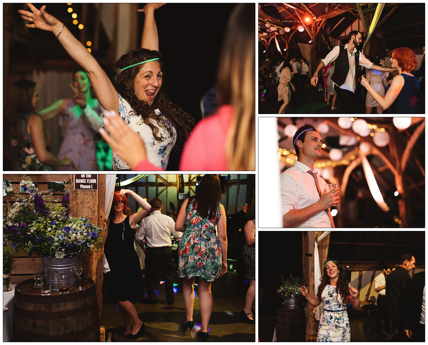 People dancing at a wedding reception.