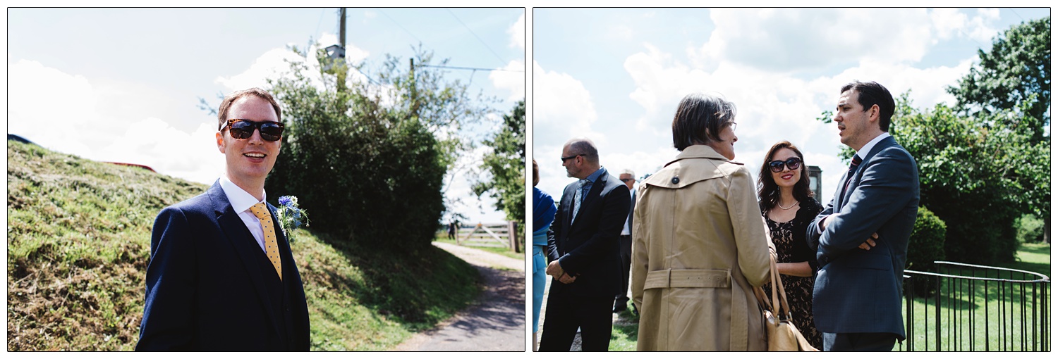 groom in sunglasses