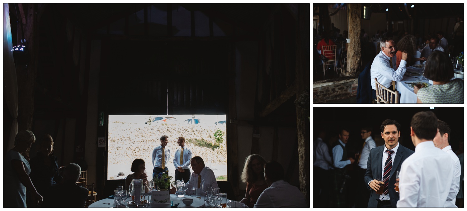 Two men standing in the doors of Alpheton Hall Barns.