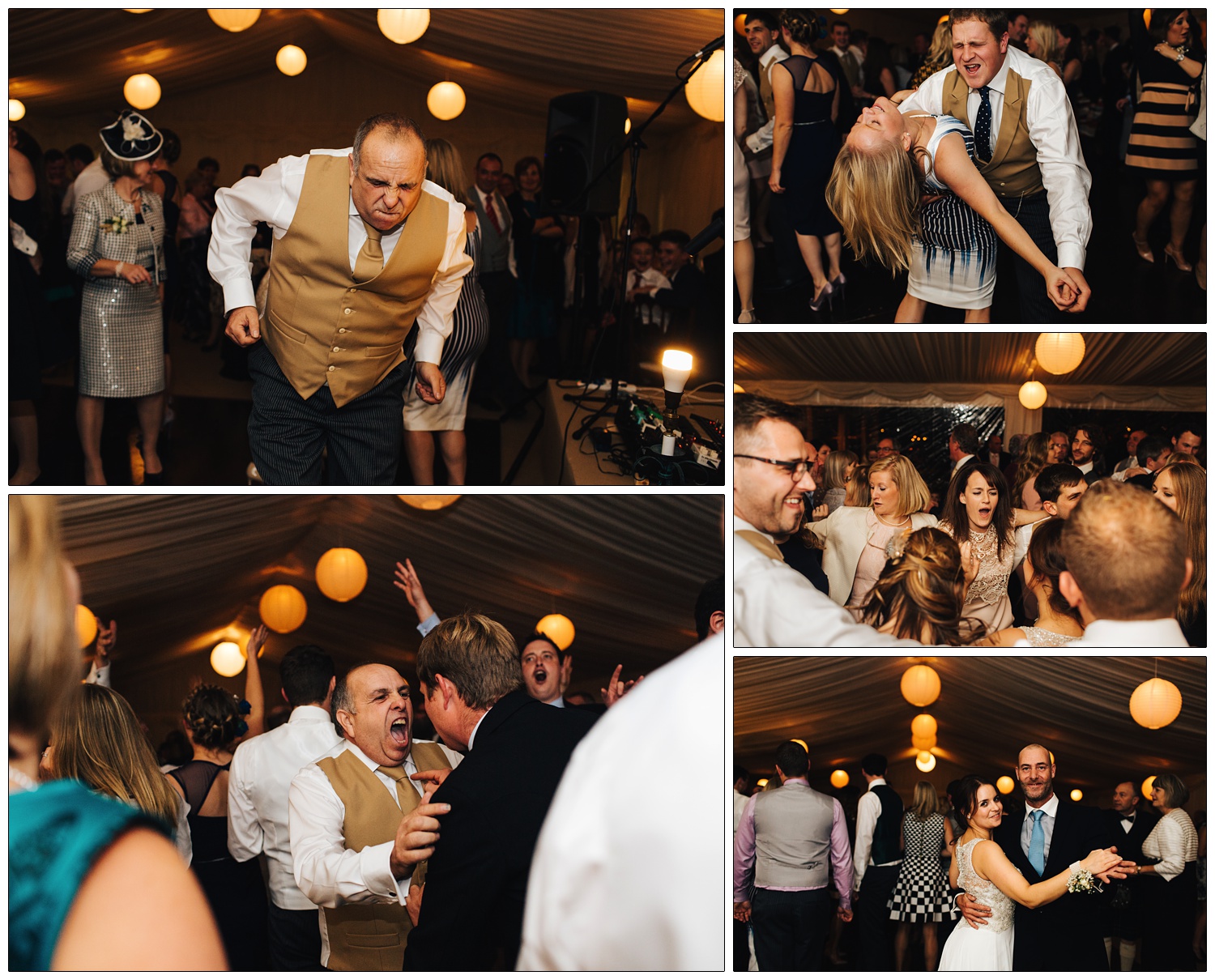 Father of the bride tearing up the dancefloor.