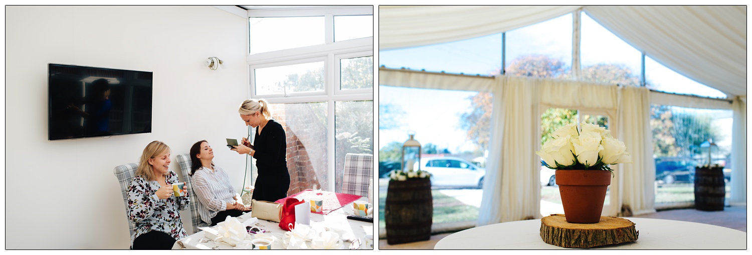 Sisters on the wedding morning.