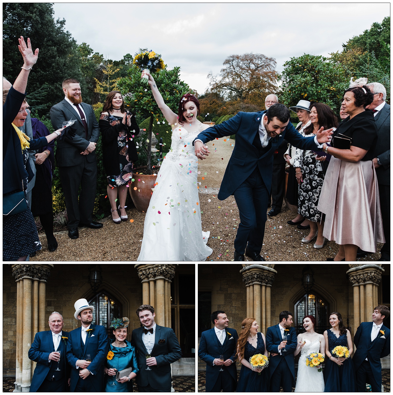 Group photos and confetti in October.