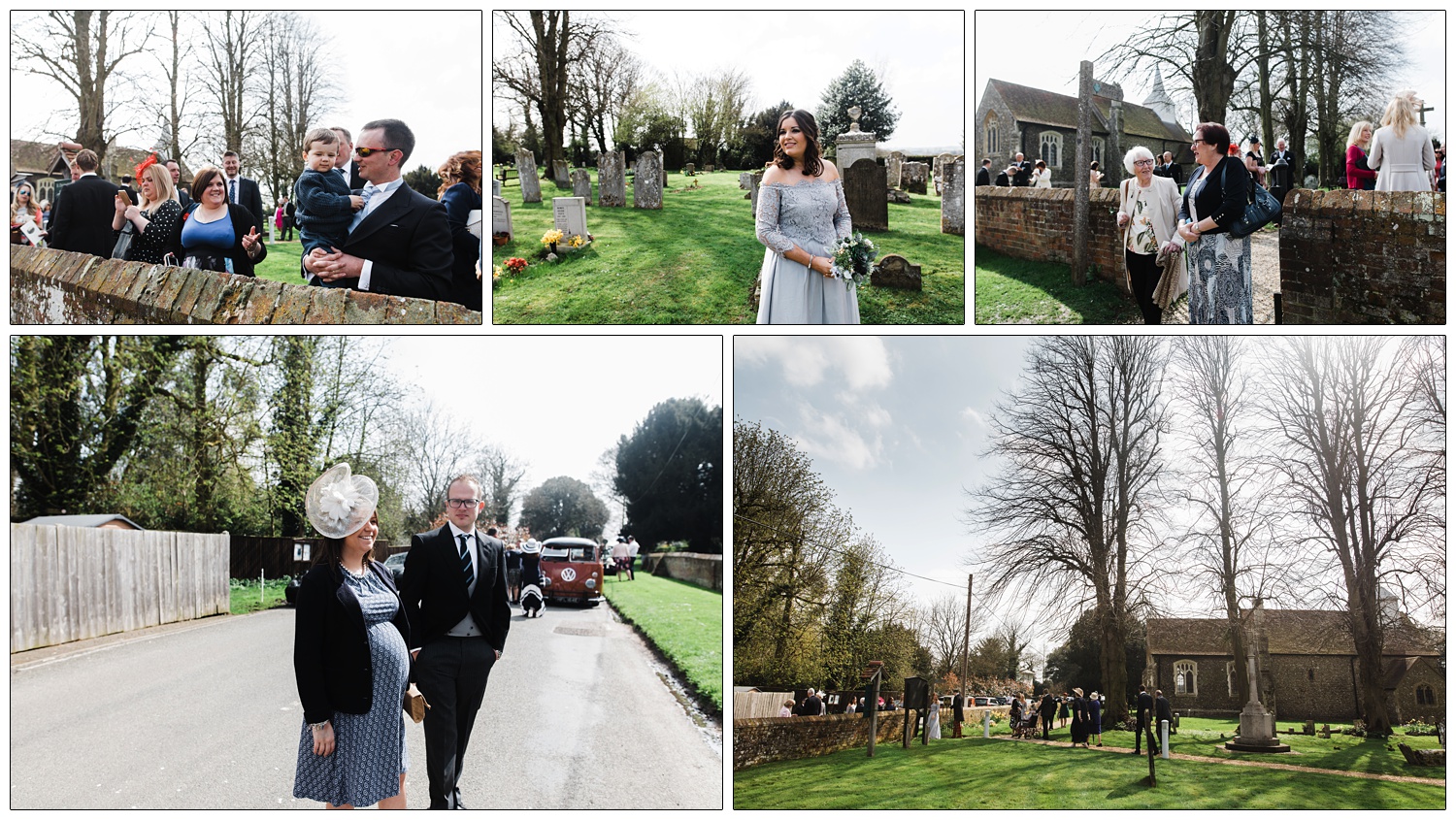 Guests leaving the church in Willingham. The one called St Christopher's.