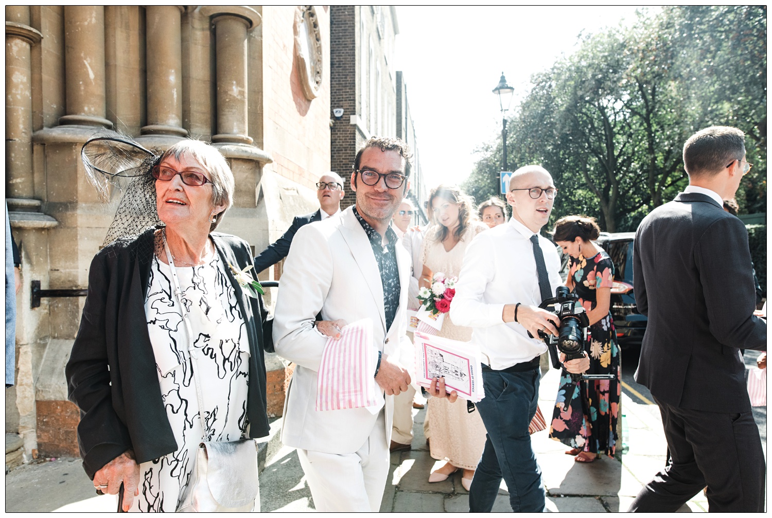 Jake Maskall who played Danny Moon in Eastenders leaving a wedding ceremony at the Union Chapel.