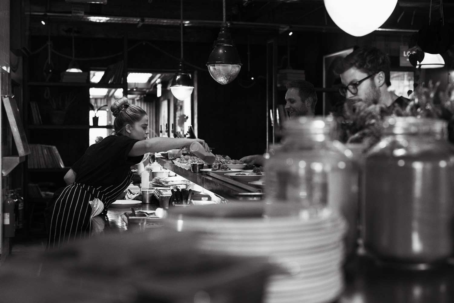 Chef preparing food at Never For Ever wedding reception.